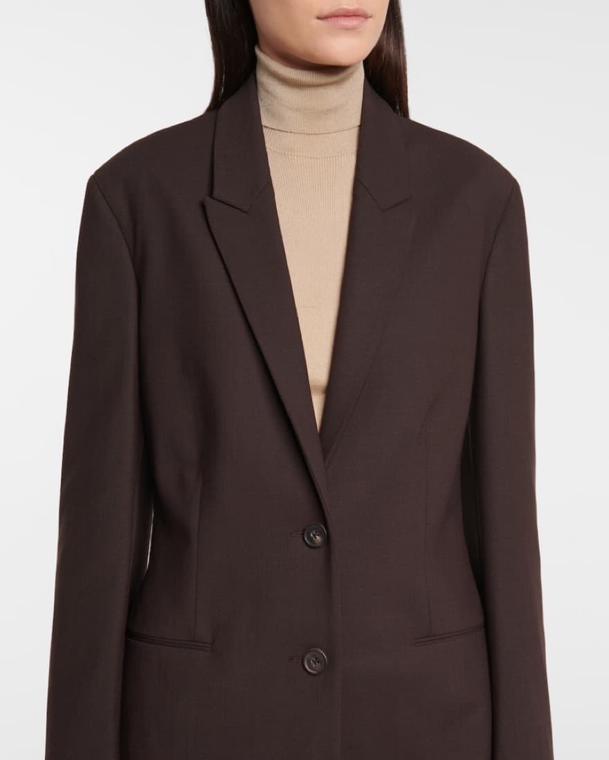 The Row Hilo Chocolate Brown Blazer - Image 2