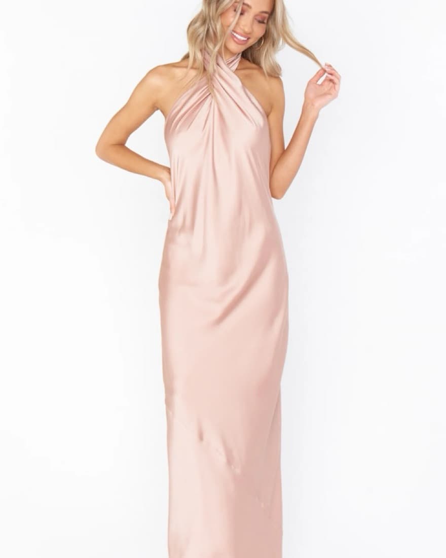 Show Me Your Mumu Pink Satin Dress - Image 5
