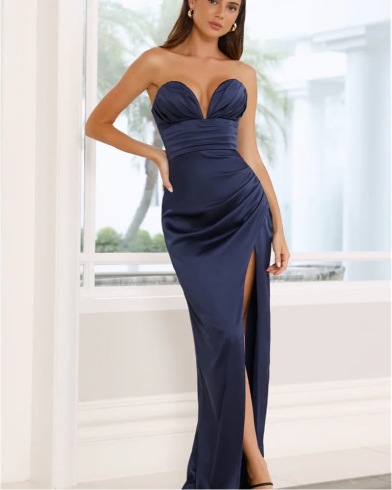 Navy Maxi Formal Dress - Image 2