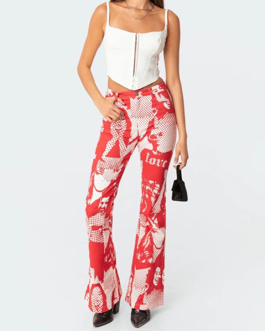 Edikted Graphic Jeans - Image 1