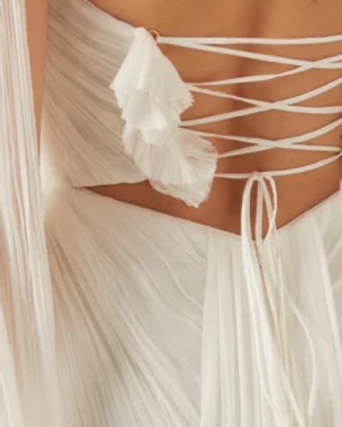 Maria Lucia Hohan White Cape Dress - Image 2