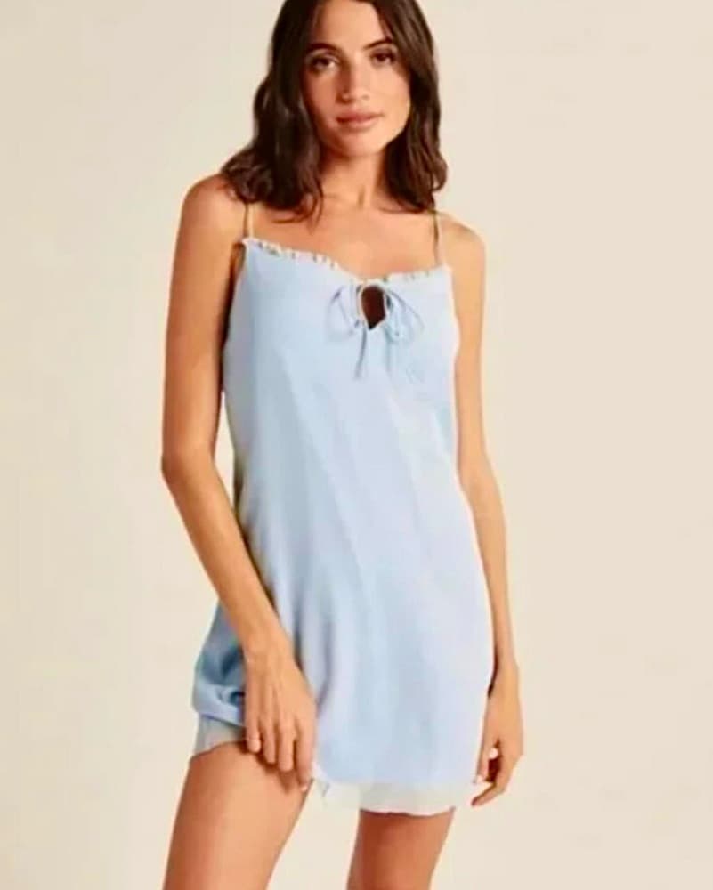 Baby Blue Abercombie Mini Dress - Image 1