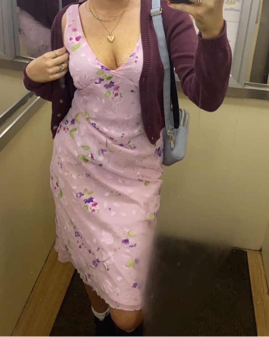 vintage floral midi dress - Image 3