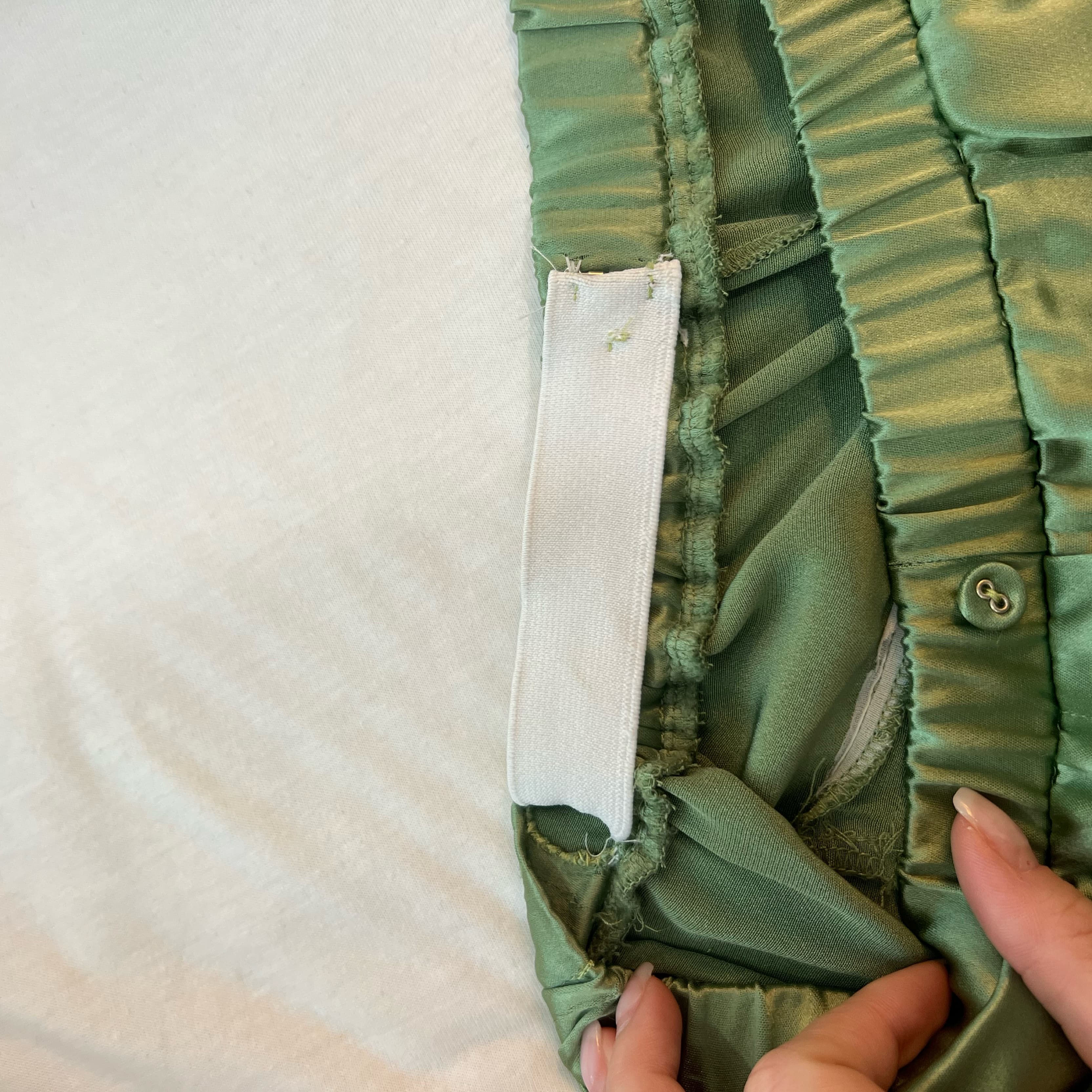 Something Navy Green Silk Pants  - Image 6