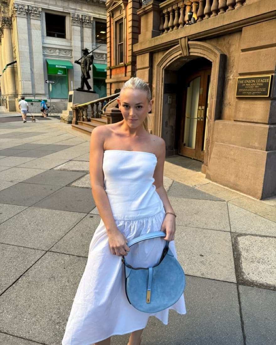 White Ribbed Weworewhat Midi Dress - Image 3