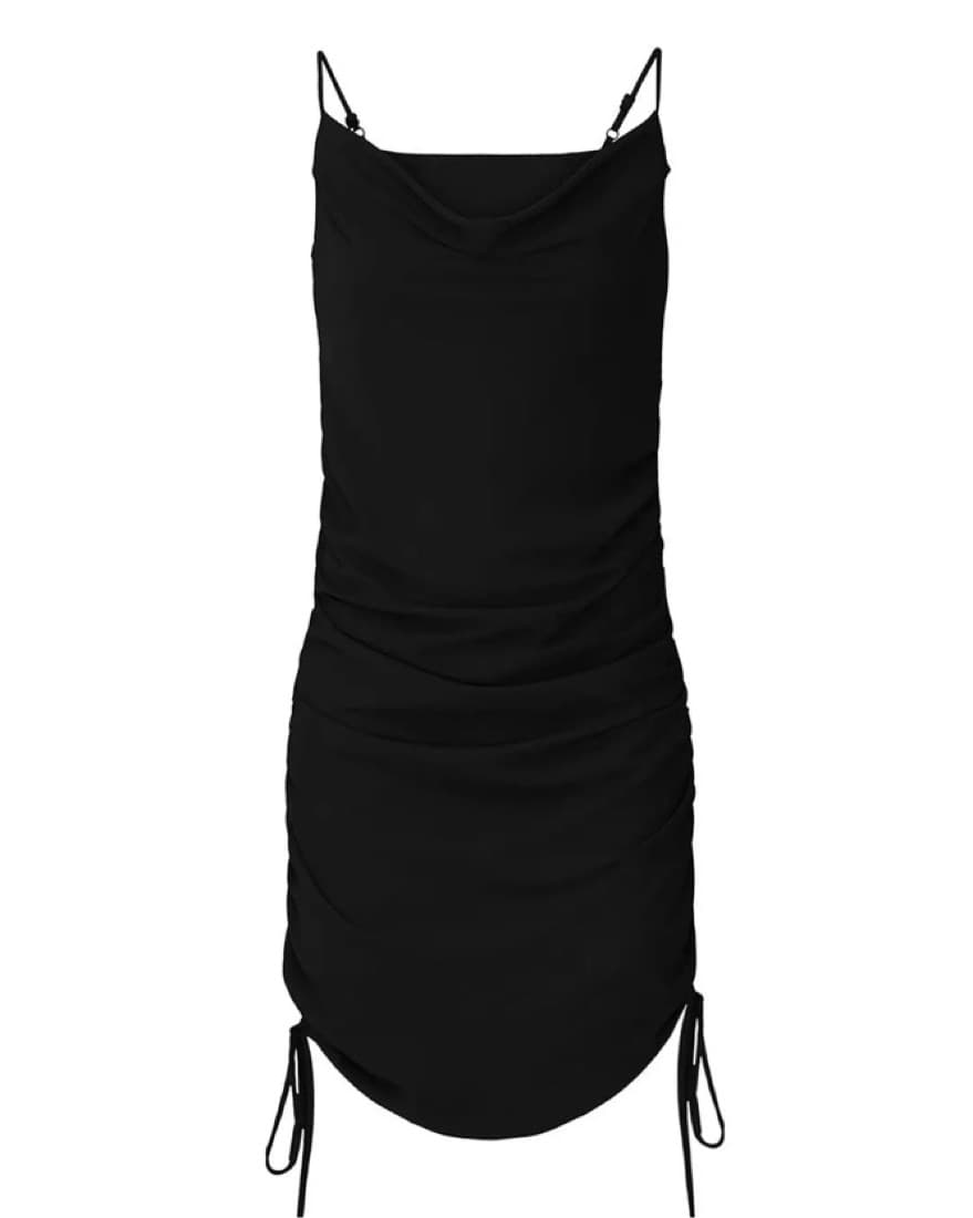 Slinky Black Cami Mini Dress - Image 5