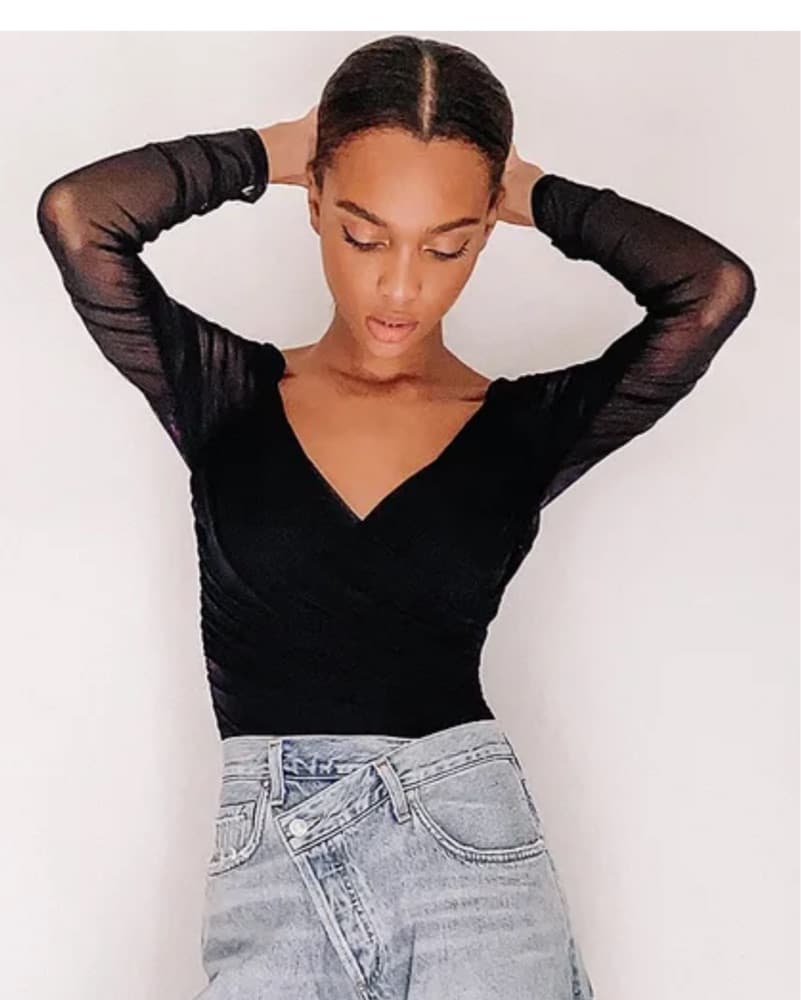 Elegant Mesh Bodysuit - Image 1