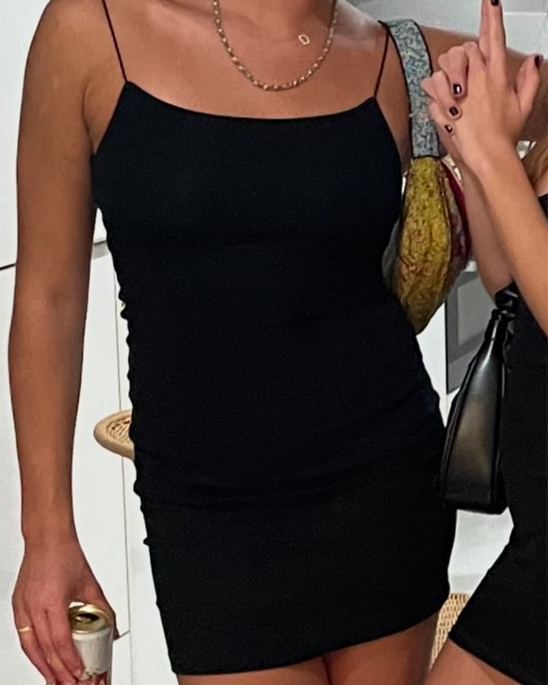 Zara Black Tank Dress - Image 2