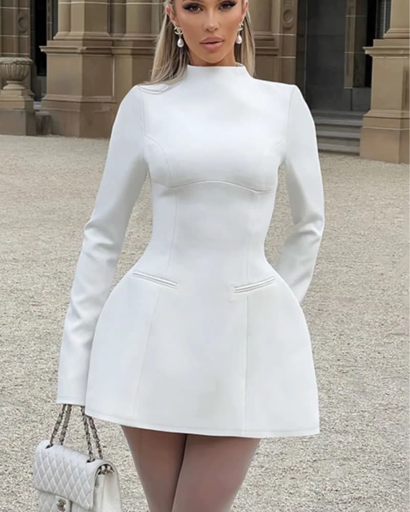 Elegant White Mini Dress - Image 1
