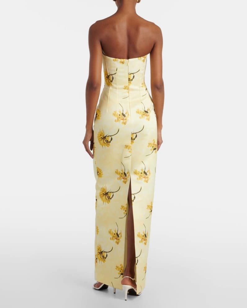 Emilia Wickstead floral strapless gown - Image 3