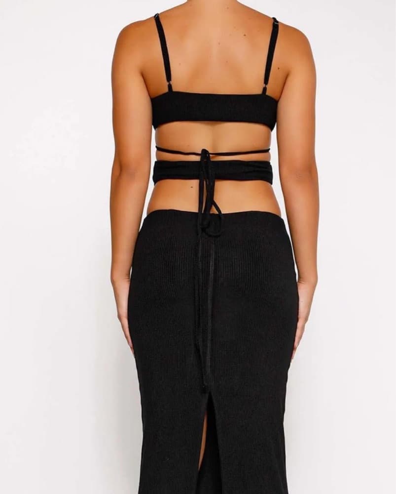 Black Cutout Dress - Image 3