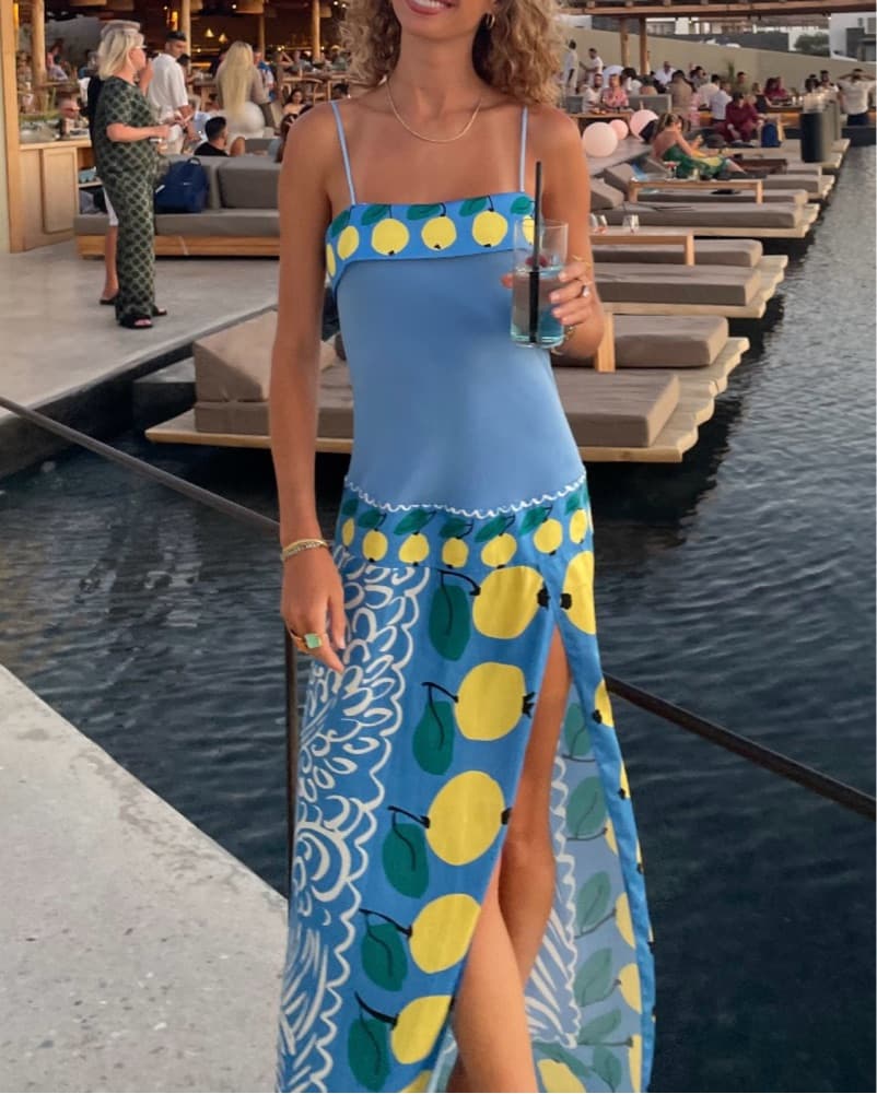 STAUD Blue Lemon Dress - Image 1