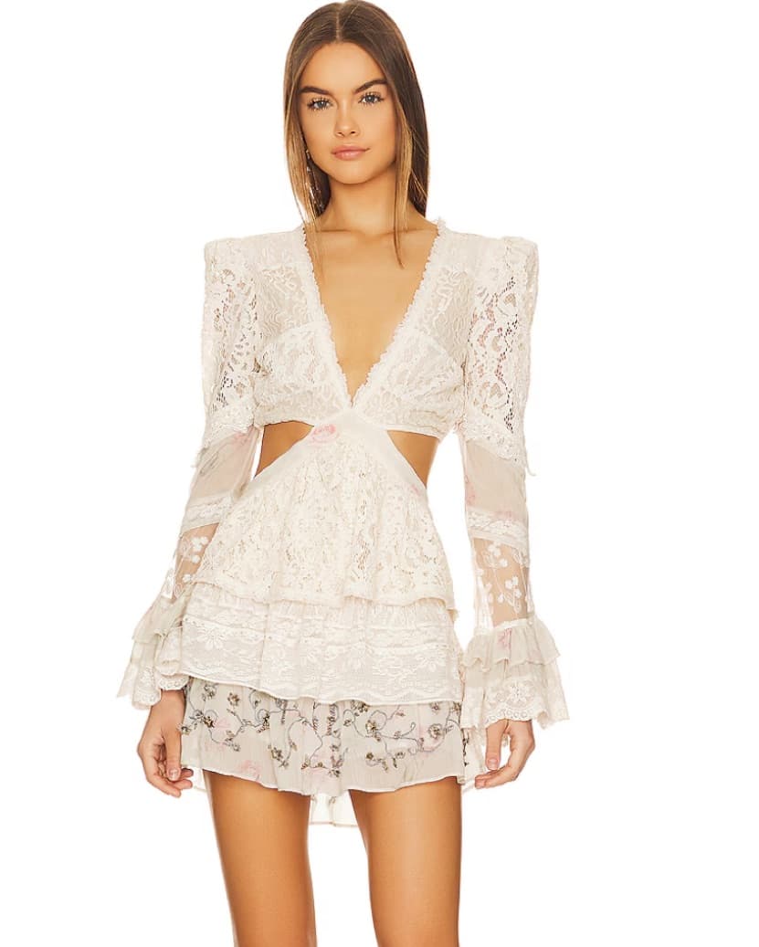 LoveShackFancy Karine Cutout Dress - Image 2