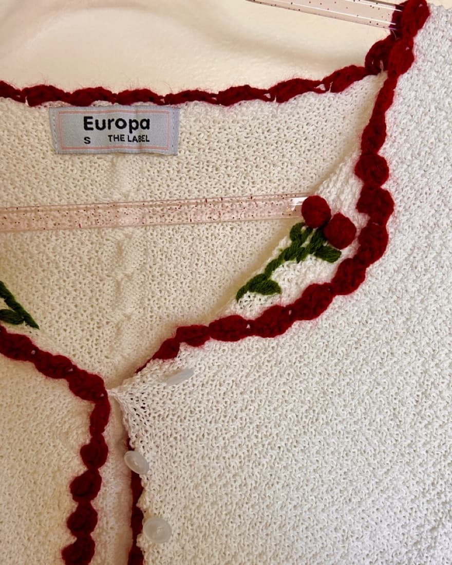 Little Knit Cherry Cardigan  - Image 2