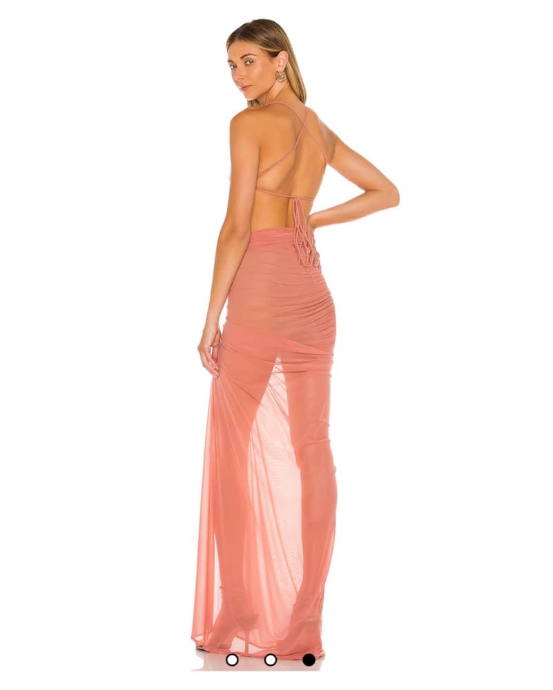 REVOLVE Pink Sheer Gown - Image 2