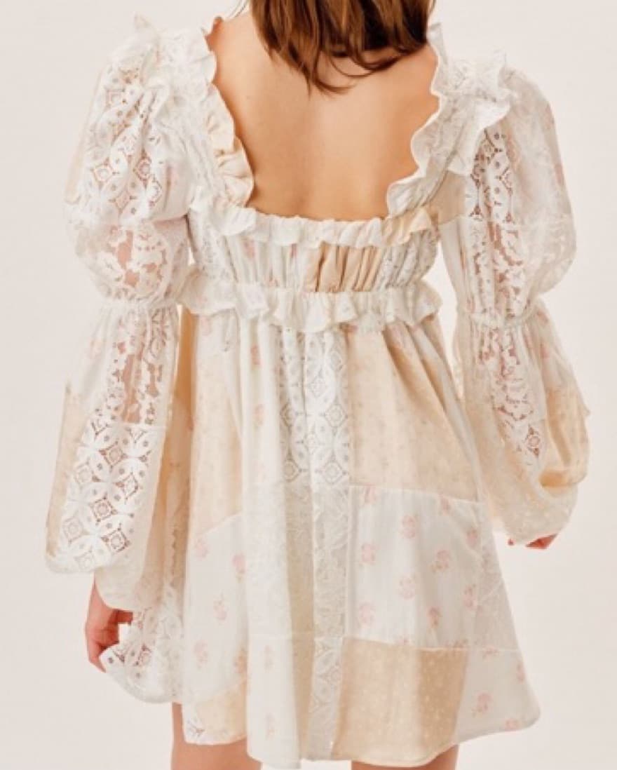 For Love And Lemons Mini Patchwork Dress - Image 4