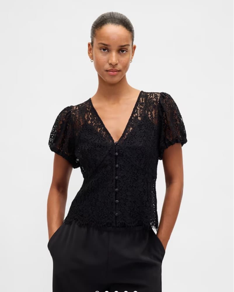 Black Lace Top From Gap - Image 1