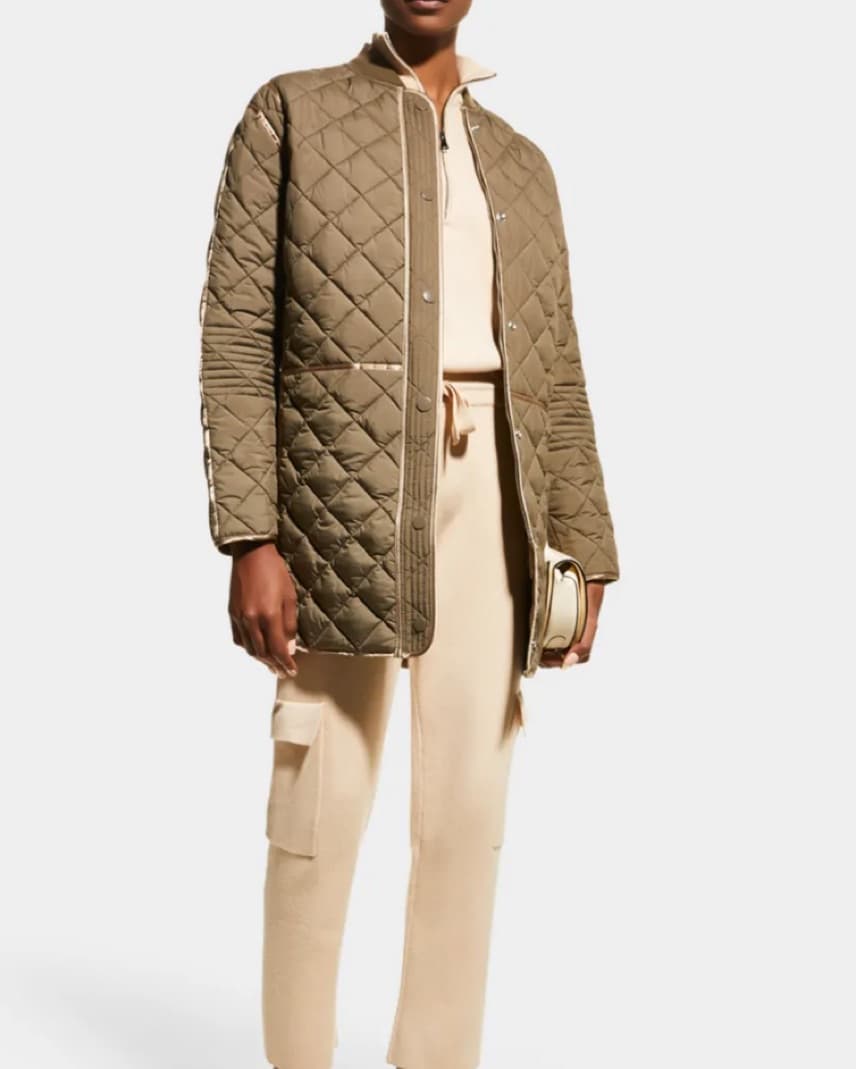 Monrow Quilted Bomber Jacket - Image 1