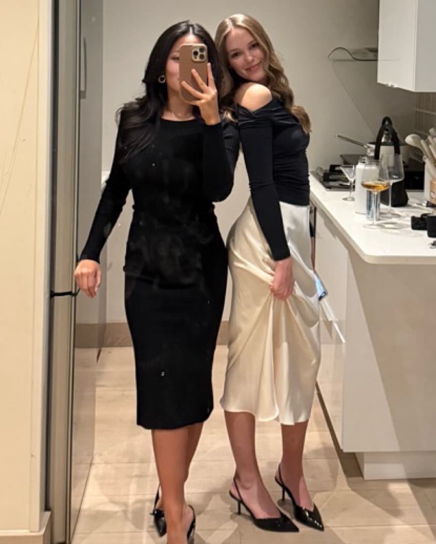 Knit Black Midi Dress  - Image 2
