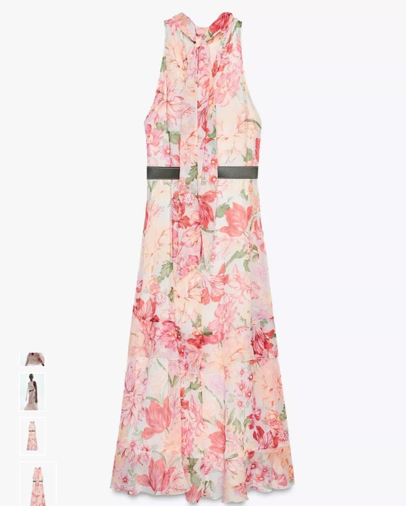 Long Floral Halter Dress - Image 4
