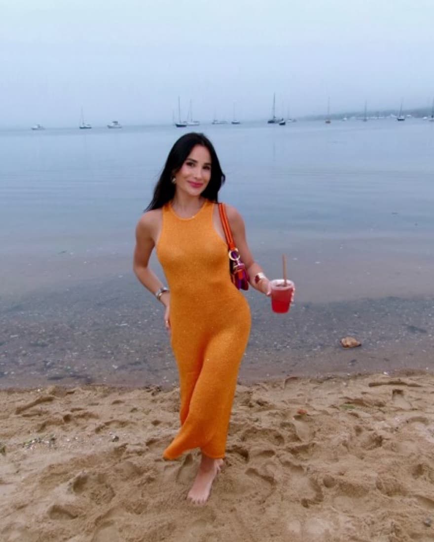 House Of Harlow Sparkly Orange Dress  - Image 2