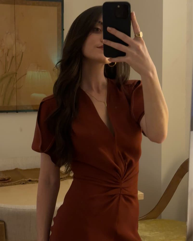 Orange Copper Victoria Beckham Dress - Image 1
