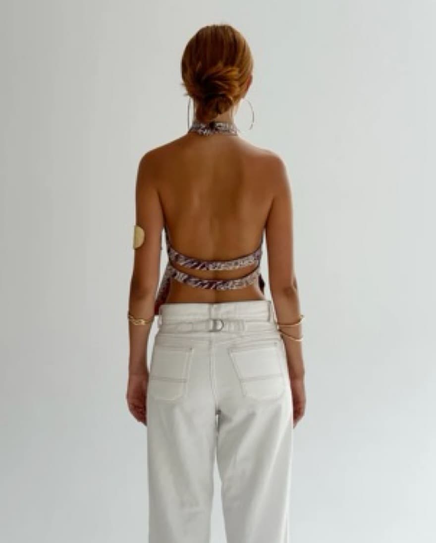Vibrant Printed Halter Top - Image 3