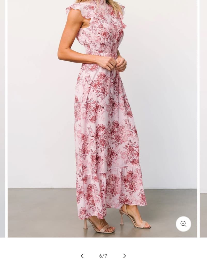 Pink Floral High Neck  - Image 1