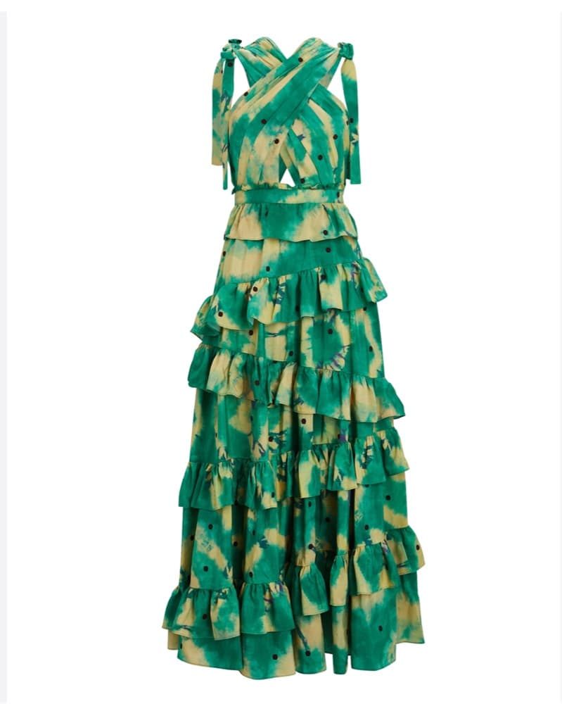 Ulla Johnson Zahra Tie Dyed Silk Dress - Image 1