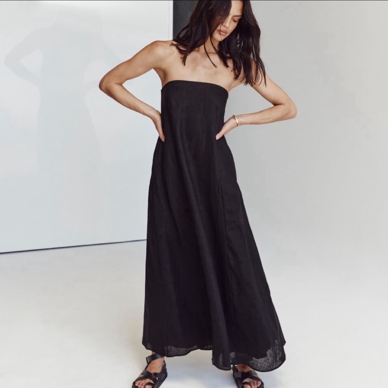 Dissh Karney Black Linen Dress US 6 - Image 3