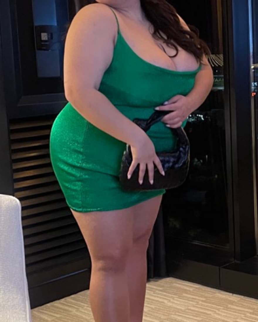 Bardot Green Cowneck Mini Dress - Image 2