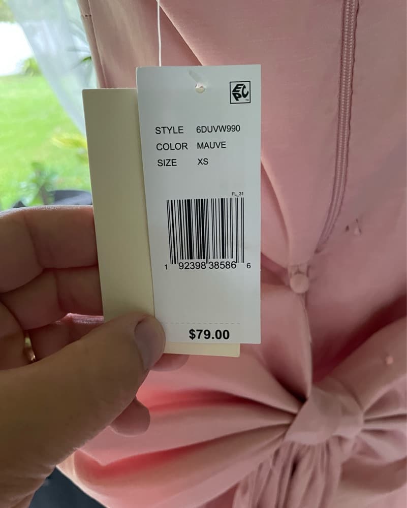 Allison + Kelly Mauve Strapless Bow Dress - Image 4