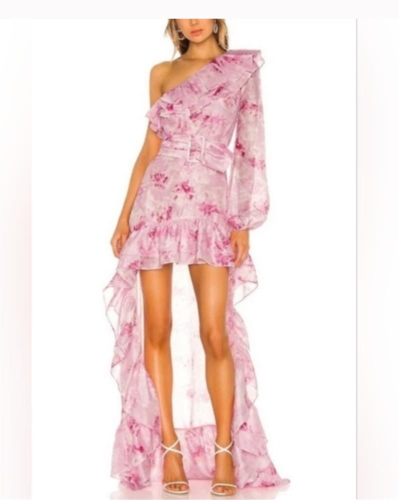Pink One Shoulder Dress - Image 2