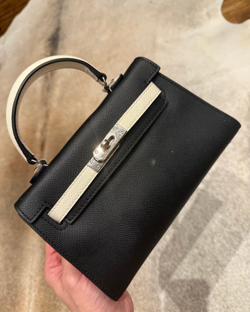 Rare Black White Mini Kelly Bag 28cm - Image 1