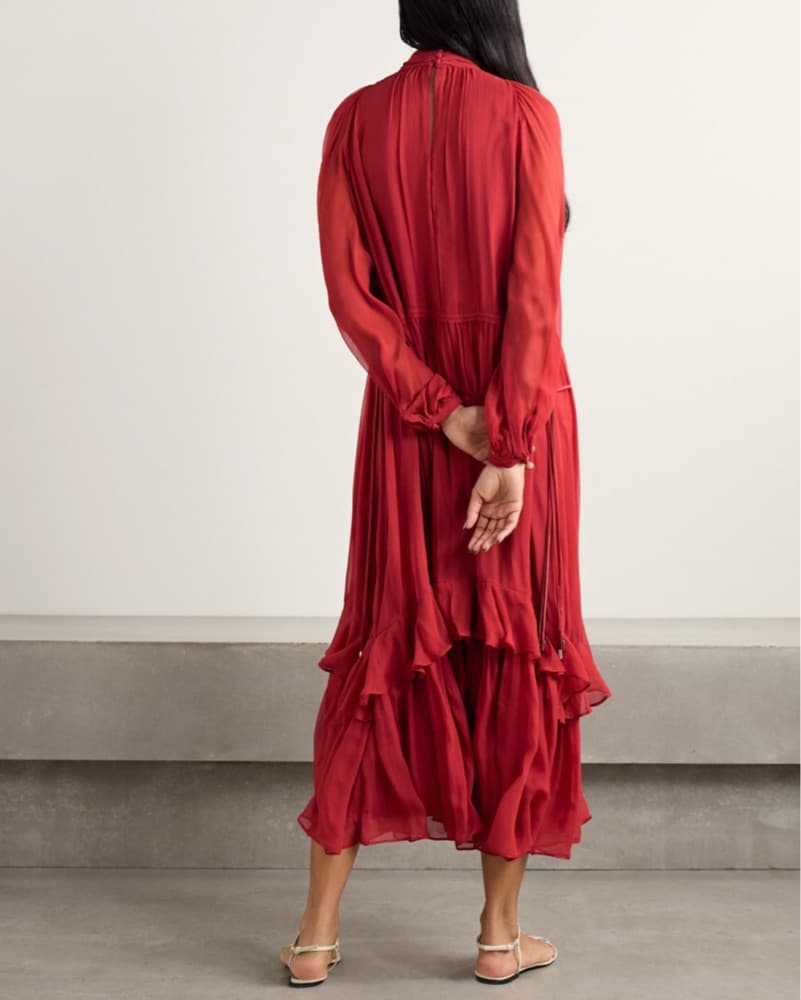 Elegant Red Maxi Dress - Image 3