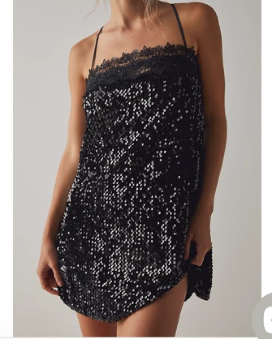 FP That Sequin Girl Black Shift dress - Image 1