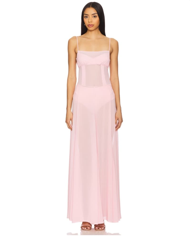 Elegant Pink Maxi Dress - Image 2