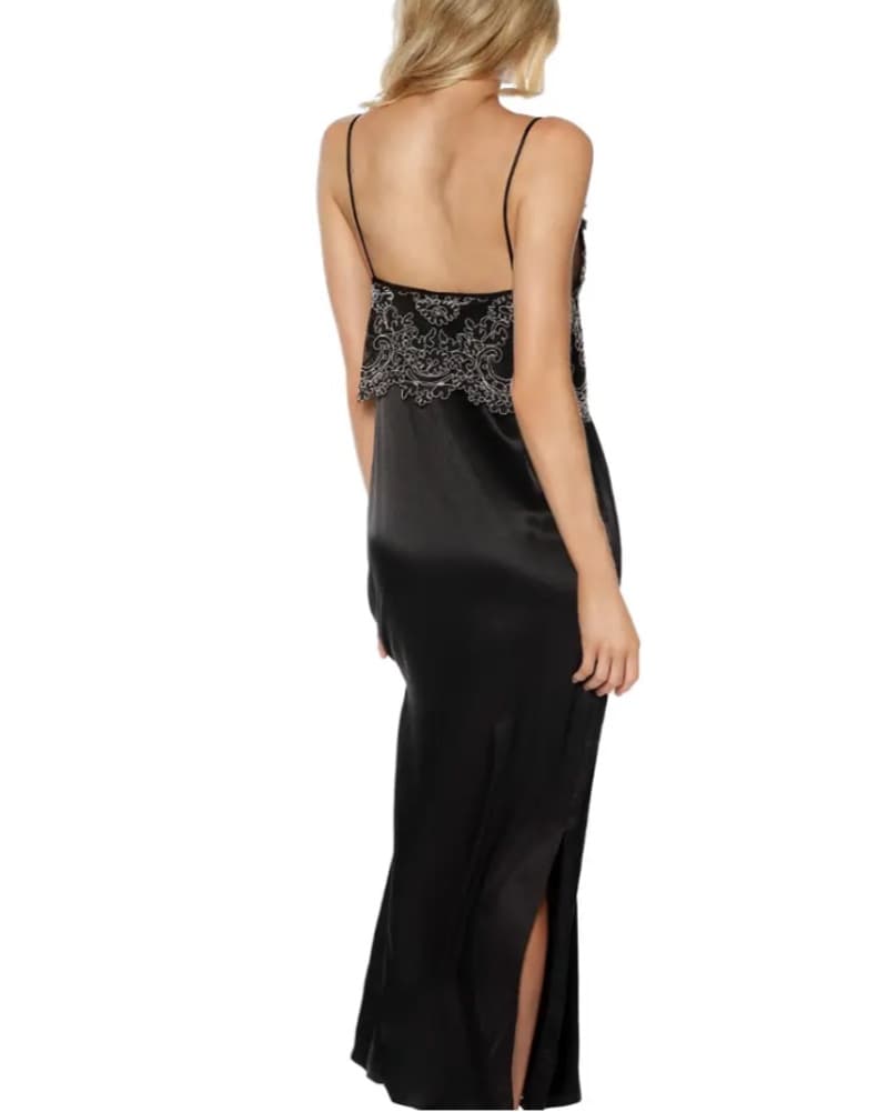Sandro Silk Embroidered Midi Dress - Image 3