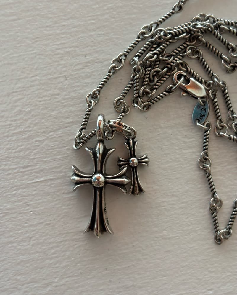 Chrome Hearts Silver Cross Necklace - Image 2