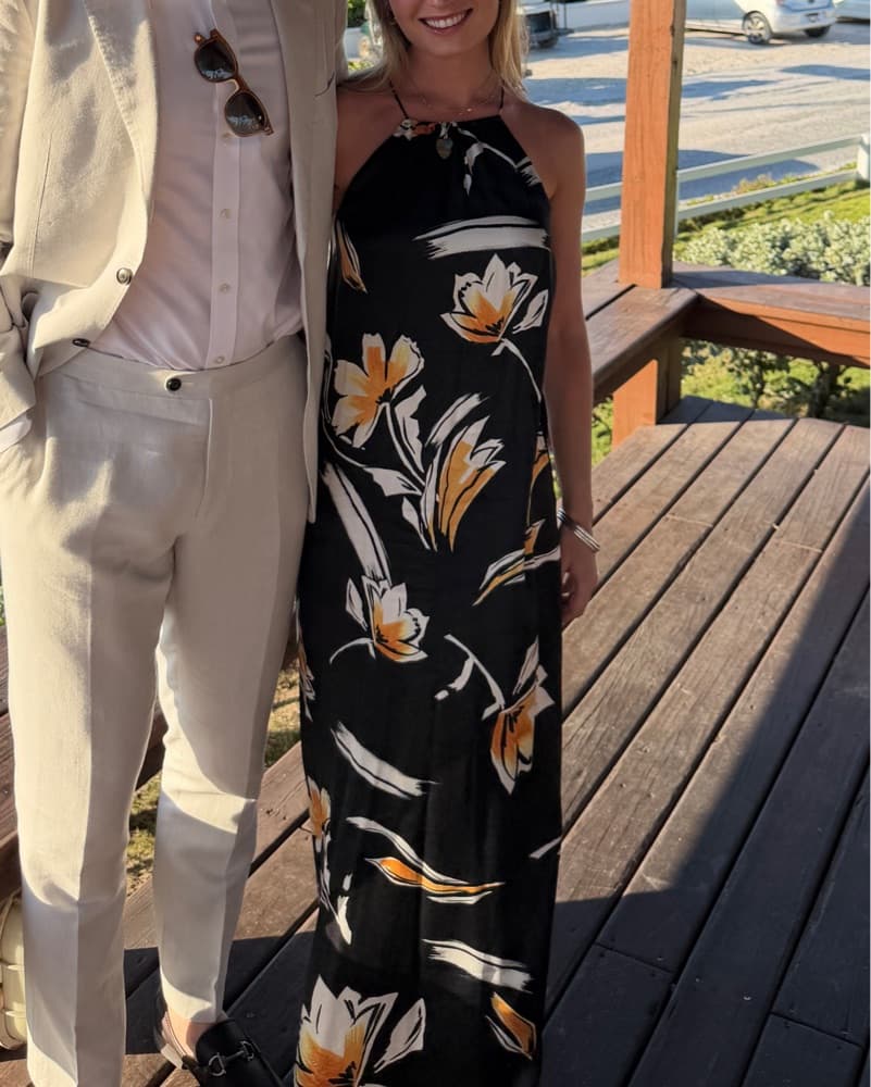Silk Floral Dress - Image 2