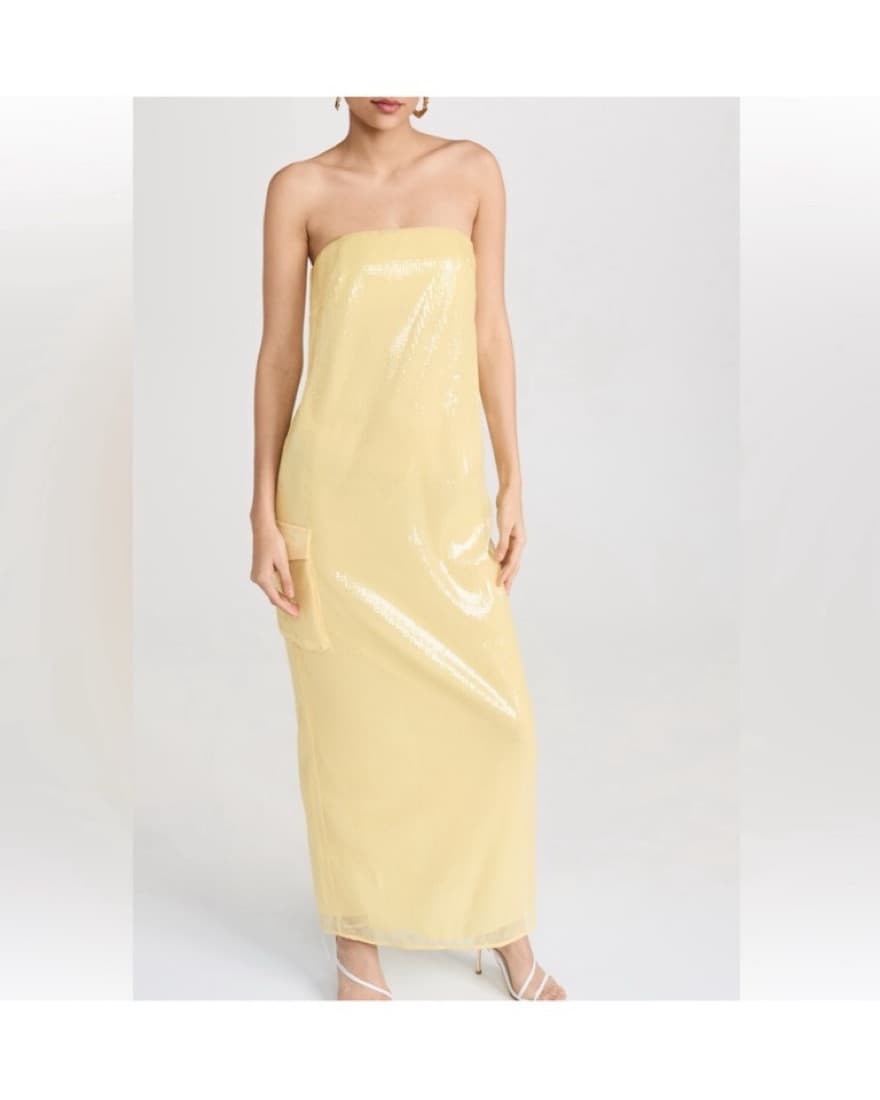 STAUD Casey Dress Yellow  - Image 1
