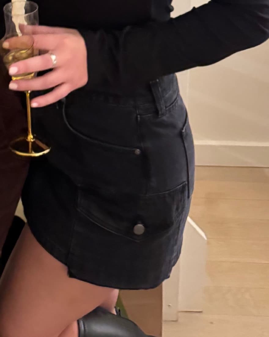 Black Aritzia Cargo Mini Skirt - Image 3