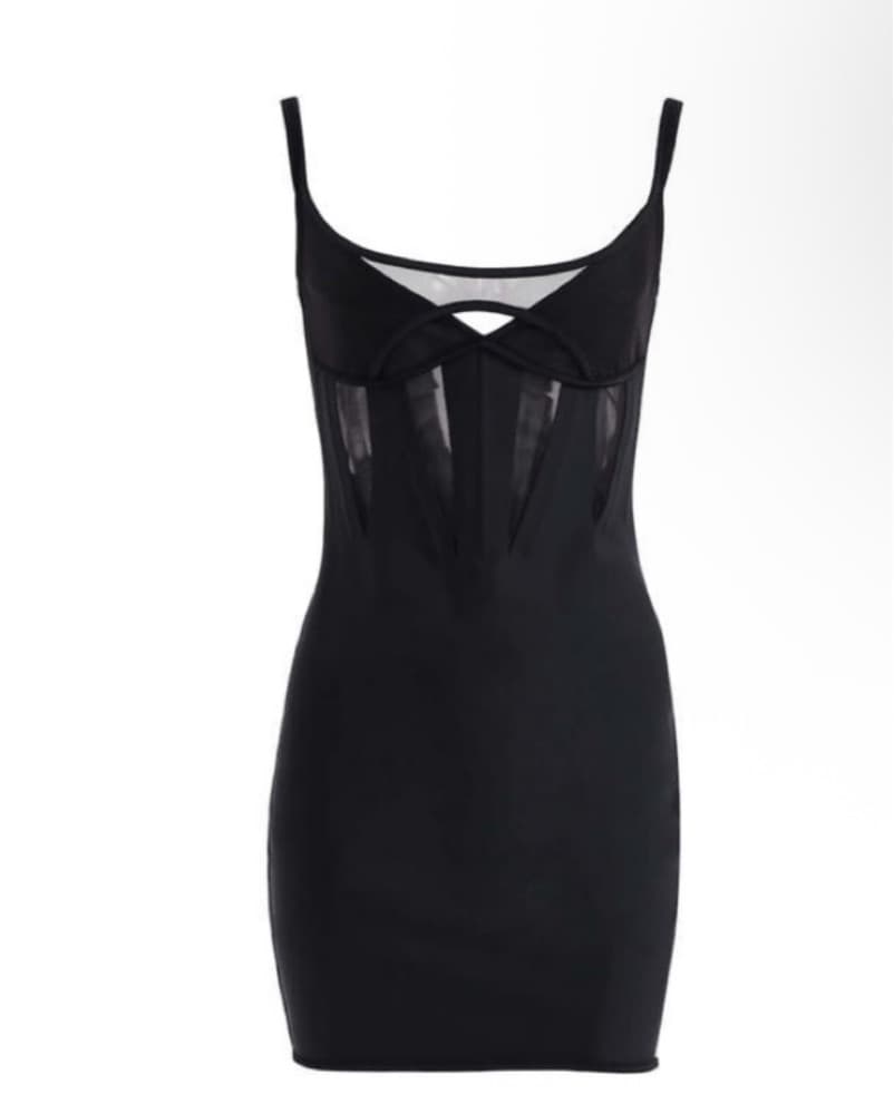 Mugler X H&M Black Corset Dress  - Image 1