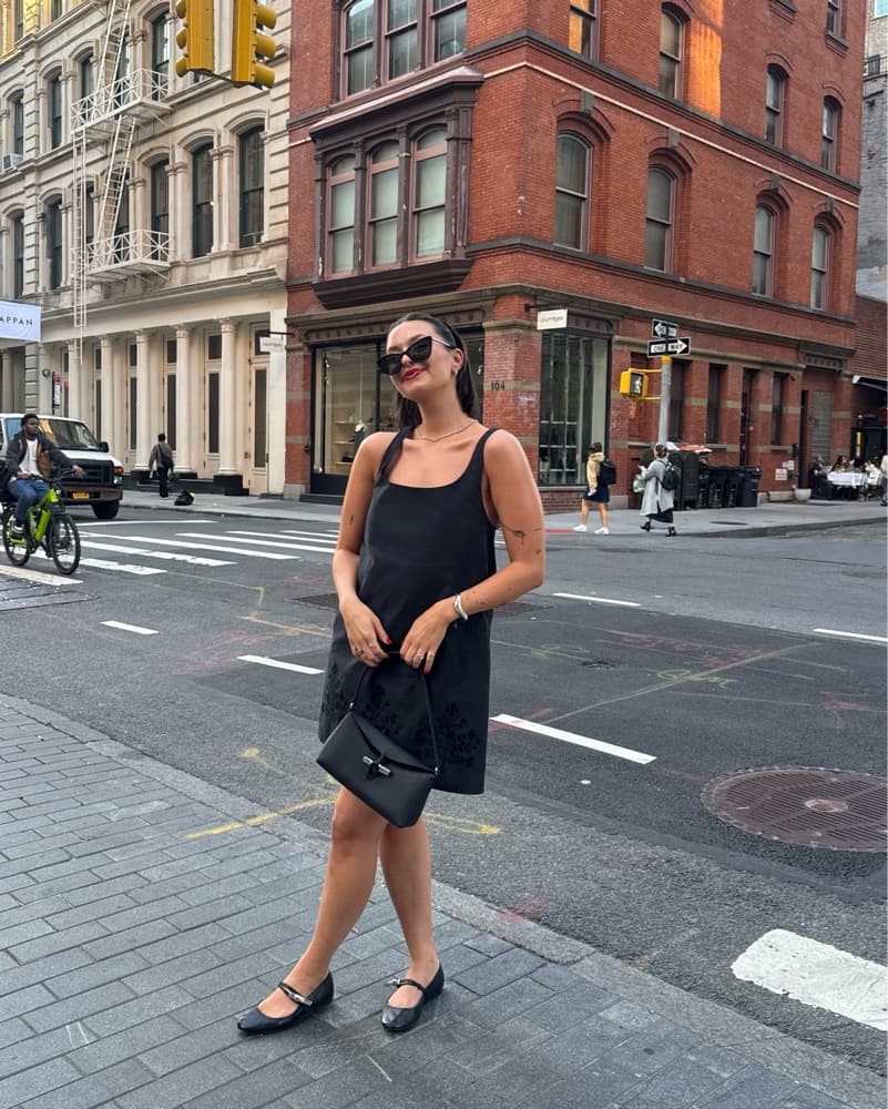 LONGCHAMP Black Floral Dress - Image 1