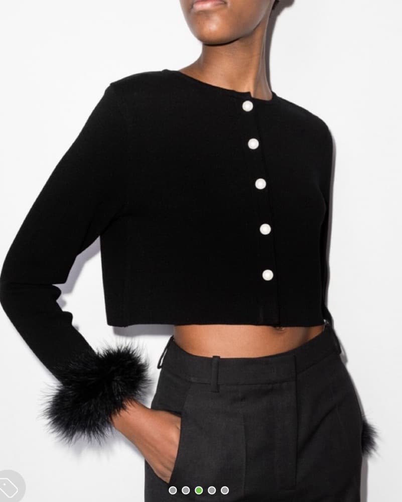 Sleeper Knitted Cardigan with Fur Sleeve - Image 3
