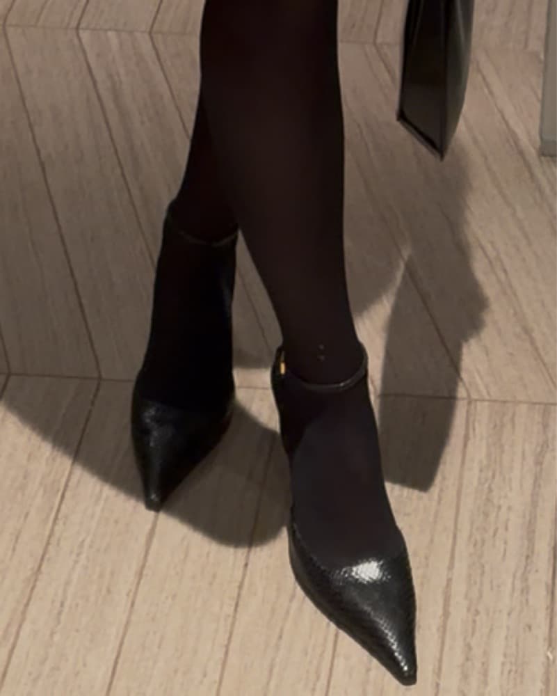 TOM FORD Black Python Slingback Heels - Image 2