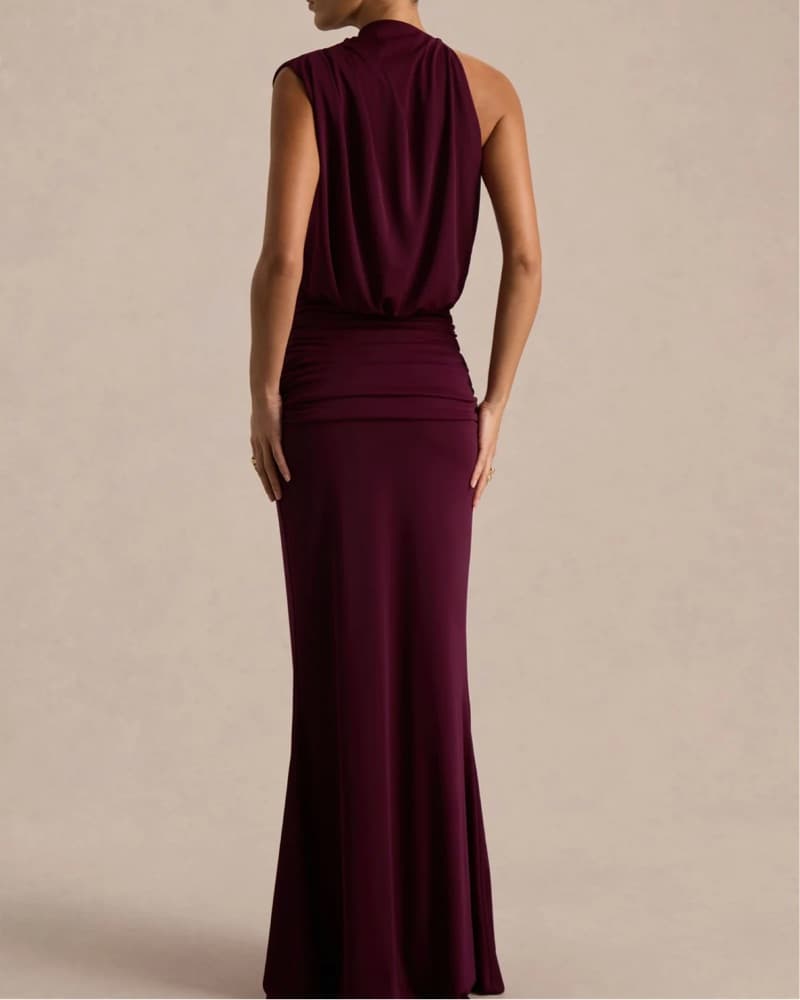 Club London Umaira Burgundy Maxi Dress  - Image 3