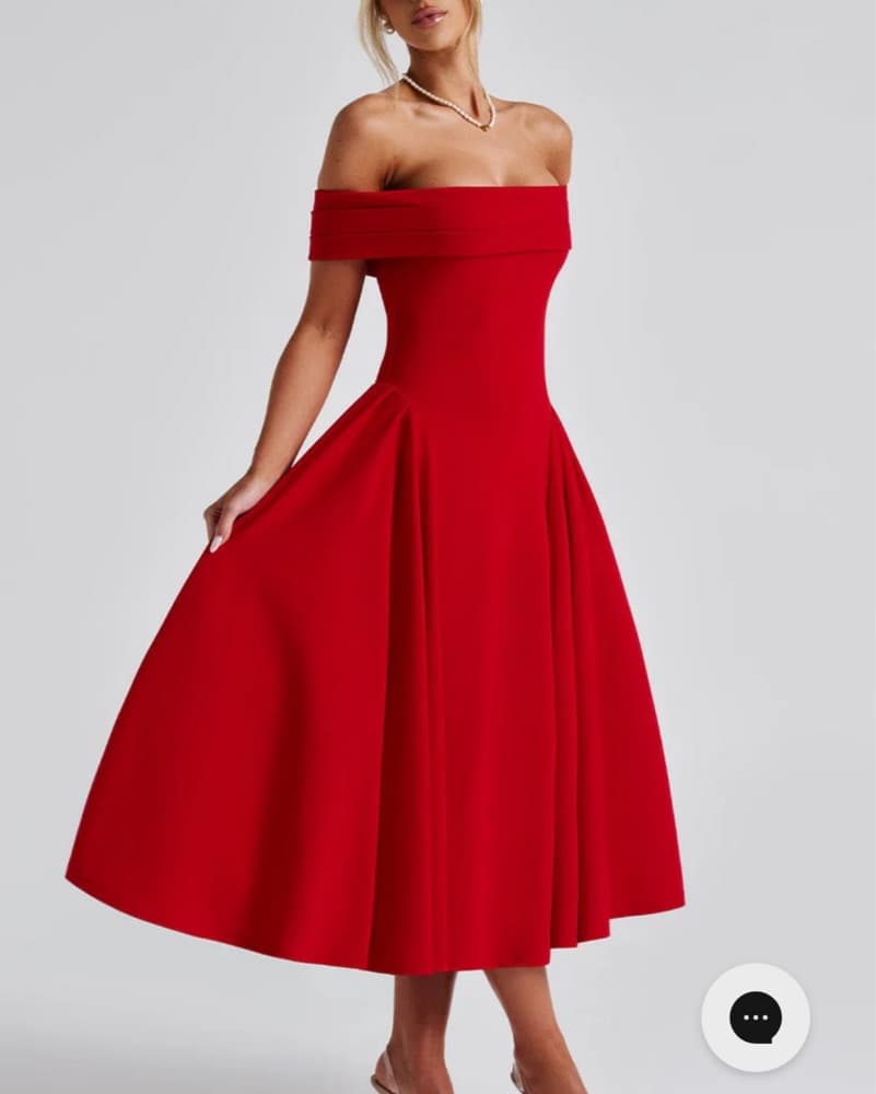 Babyboo Miranda Midi Dress - Red - Image 2