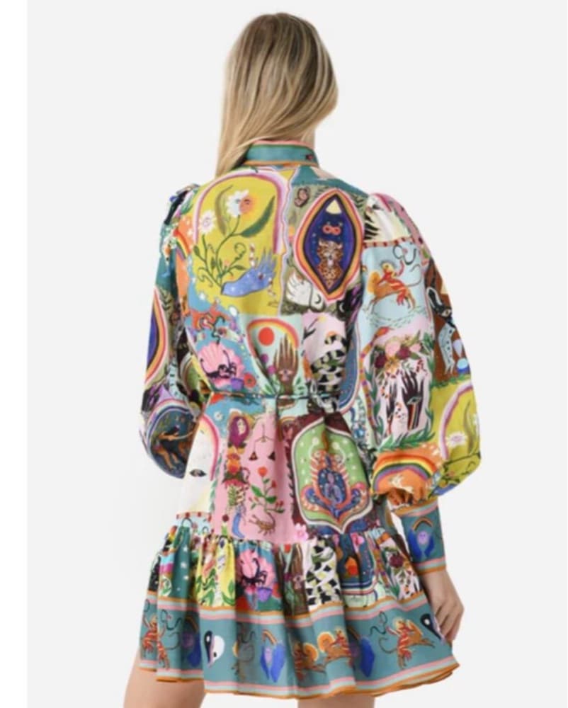 Alemais Evergreen Printed Dress - Image 4