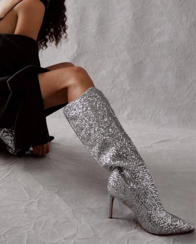 Free People Knee High Sequin Boot - Image 1